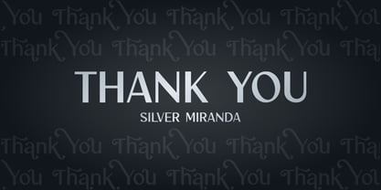 Silver Miranda Font Poster 15