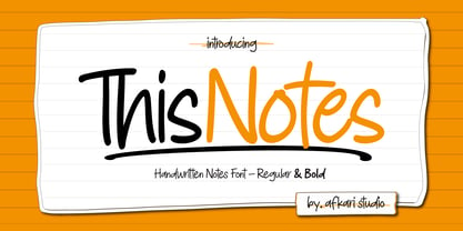 This Notes Font Poster 1