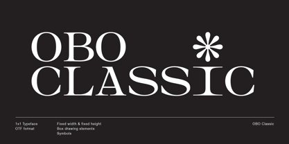 OBO Classic Font Poster 1
