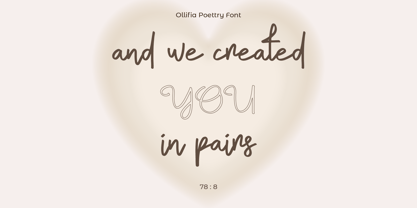 Ollifia Poettry Font Poster 8