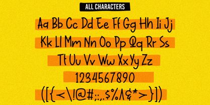 Lucky Yellow Font Poster 6