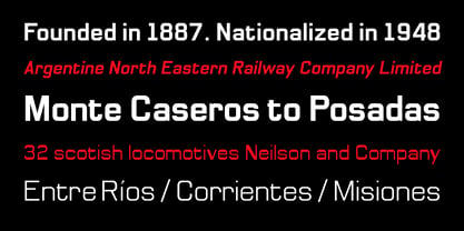 Northeast Railway Font Poster 5
