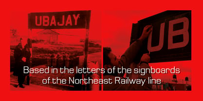 Northeast Railway Font Poster 2
