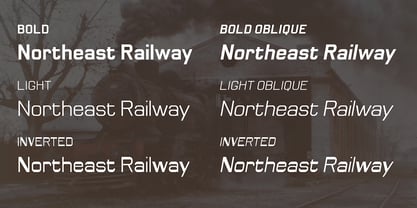 Northeast Railway Font Poster 3