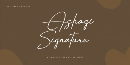 Ashagi Signature Font Poster 1
