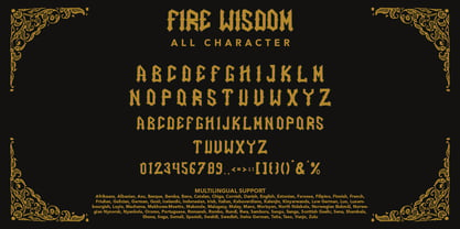 Fire Wisdom Font Poster 8