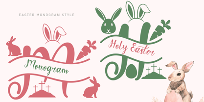 Holy Easter Monogram Font Poster 1