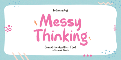 Messy Thinking Font Poster 1