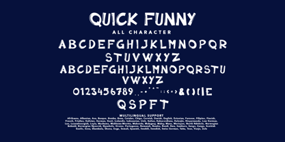 Quick Funny Font Poster 7