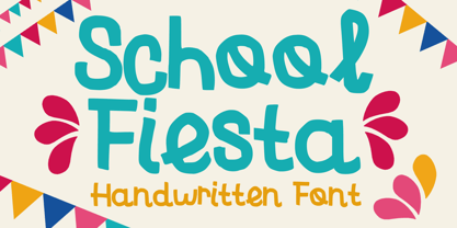 School Fiesta Fuente Póster 1