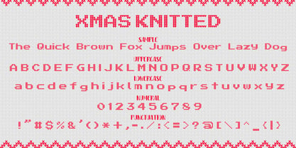 Xmas Knitted Font Poster 2