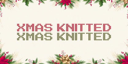Xmas Knitted Fuente Póster 4