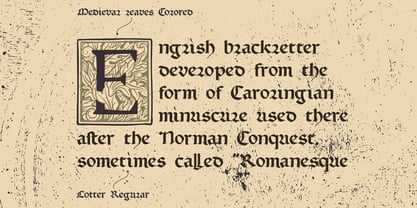 Medieval Leaves Font Poster 8