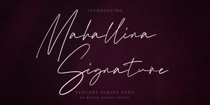 Mahallina Signature Font Poster 1