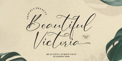 Beautiful Victoria Font Poster 1