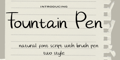 Fountain Pen Font Poster 1