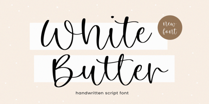 White Butter Font Poster 1