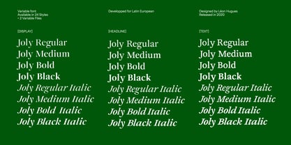 Joly VF Font Poster 1