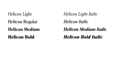 Helicon Font Poster 3