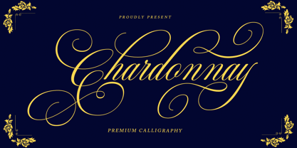 Chardonnay Script Font Poster 1
