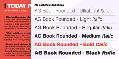 AG Book Rounded W1G Fuente Póster 4