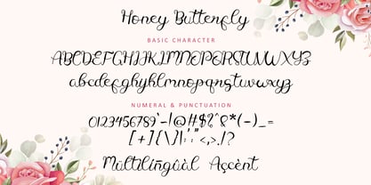 Honey Butterfly Font Poster 7