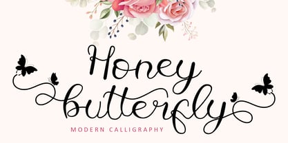 Honey Butterfly Font Poster 1