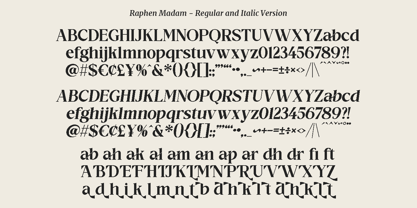 Raphen Madam Font Poster 12