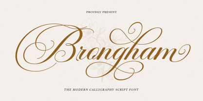 Brongham Script Font Poster 13