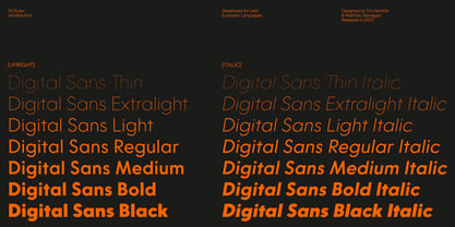 Digital Sans VF Font Poster 1