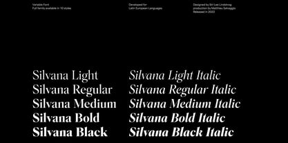 Silvana Font Poster 1