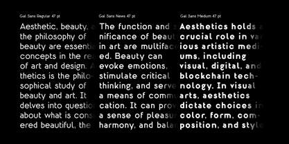 Gal Sans O Type Font Poster 4