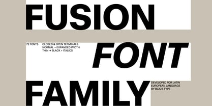 Fusion Collection Variable Font Poster 1