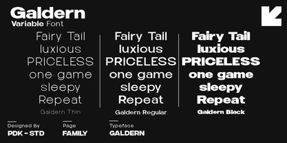 Galdern Font Poster 4