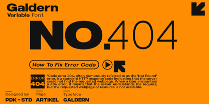 Galdern Font Poster 10