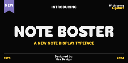 Note Boster Font Poster 1