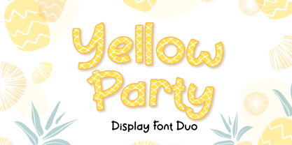 Yellow Party Font Poster 1