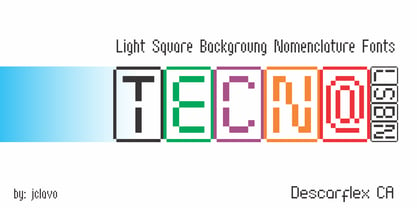 Tecna Light Square BNF V1.2 Font Poster 2