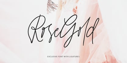 Rosegold Font Poster 1