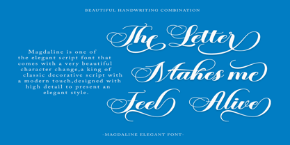 Magdaline Script Font Poster 2