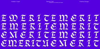 Emerit Blackletter Fuente Póster 1