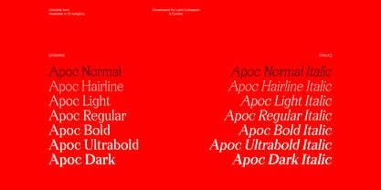 Apoc Normal VF Font Poster 1