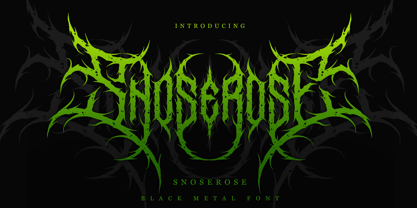 Snoserose Blackmetal Font Poster 1