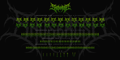 Snoserose Blackmetal Font Poster 8