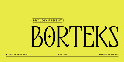 Borteks Font Poster 1