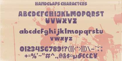 Handclaps Font Poster 12