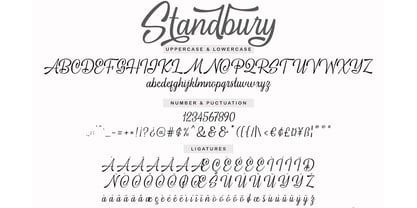 Standbury Script Fuente Póster 11
