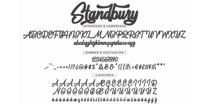 Standbury Script Font Poster 13