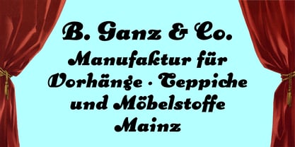 Bernhard Cursive Font Poster 4