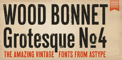 Wood Bonnet Grotesque No.4 Font Poster 1
